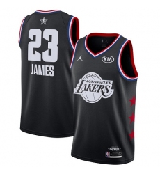 Lakers #23 LeBron James Black Basketball Jordan Swingman 2019 All Star Game Jersey