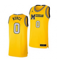 Michigan Wolverines Adrien Nunez Maize Retro Limited Basketball Jersey