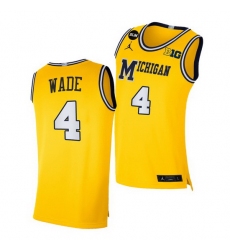 Michigan Wolverines Brandon Wade Yellow Blm Social Justice Men Jersey