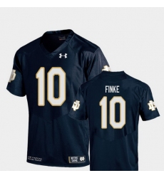 Men Notre Dame Fighting Irish Chris Finke 10 Navy College Football Replica Jersey