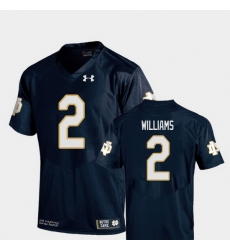 Men Notre Dame Fighting Irish Dexter Williams 2 Navy College Football Replica Jersey