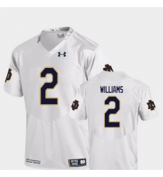 Men Notre Dame Fighting Irish Dexter Williams 2 White College Football Replica Jersey