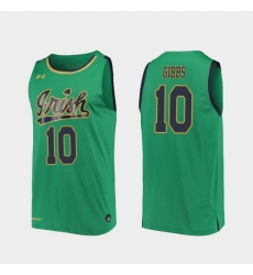 Men Notre Dame Fighting Irish T.J. Gibbs Replica Kelly Green College Basketball 2019 20 Jersey