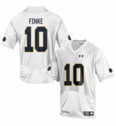 Men Under Armour 10 Limited White Chris Finke Notre Dame Fighting Irish Alumni Football Jersey