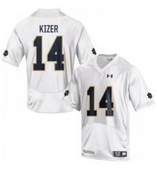 Men Under Armour 14 Replica White DeShone Kizer Notre Dame Fighting Irish Alumni Football Jersey