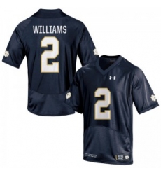 Men Under Armour 2 Limited Navy Blue Dexter Williams Notre Dame Fighting Irish Alumni Football Jersey