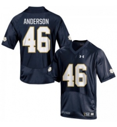 Men Under Armour 46 Replica Navy Blue Josh Anderson Notre Dame Fighting Irish Alumni Football Jersey