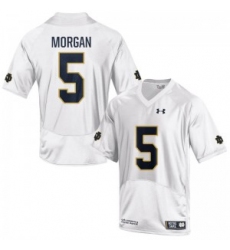 Men Under Armour 5 Replica White Nyles Morgan Notre Dame Fighting Irish Alumni Football Jersey