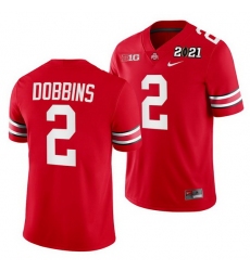 Ohio State Buckeyes J.K. Dobbins Scarlet 2021 Sugar Bowl Champions College Football Playoff College Football Playoff Jersey