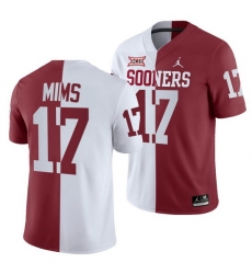 Oklahoma Sooners Marvin Mims White Crimson Split Men'S Jersey