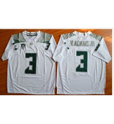 Oregon Ducks #3 Vernon Adams Jr. Olive White Stitched NCAA Jersey