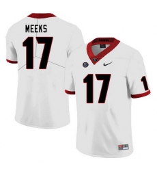 Men #17 Jackson Meeks Georgia Bulldogs College Football Jerseys Sale-White