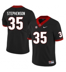 Men #35 Lorenzo Stephenson Georgia Bulldogs College Football Jerseys Sale-Black Anniversary