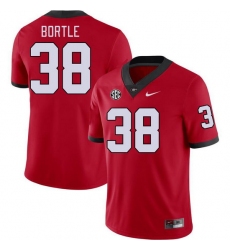 Men #38 Brooks Bortle Georgia Bulldogs College Football Jerseys Stitched-Red