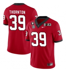 Men #39 Miles Thornton Georgia Bulldogs College Football Jerseys Sale-40th Anniversary