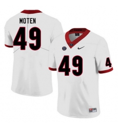 Men #49 Jamier Moten Georgia Bulldogs College Football Jerseys Sale-White