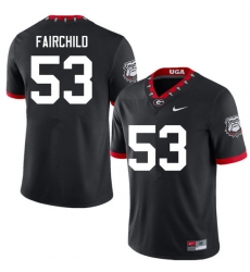 Men #53 Dylan Fairchild Georgia Bulldogs College Football Jerseys Sale-100th Anniversary