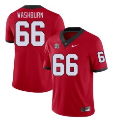 Men #66 Jonathan Washburn Georgia Bulldogs College Football Jerseys Stitched-Red