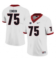 Men #75 Owen Condon Georgia Bulldogs College Football Jerseys Sale-white