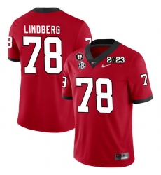 Men #78 Chad Lindberg Georgia Bulldogs 2022-23 CTP National Championship Football Jerseys