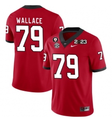 Men #79 Weston Wallace Georgia Bulldogs 2022-23 CTP National Championship Football Jerseys