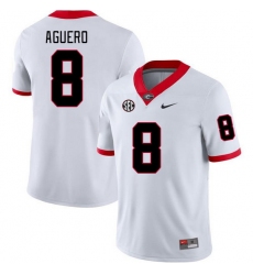 Men #8 Joenel Aguero Georgia Bulldogs College Football Jerseys Stitched-White