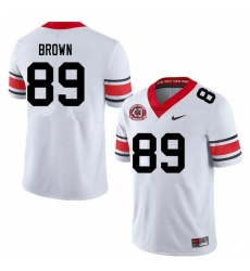 Men #89 Malcolm Brown Georgia Bulldogs College Football Jerseys Sale-40th Anniversary