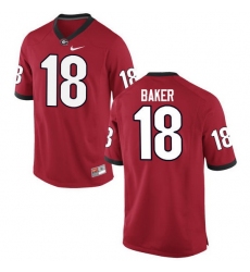 Men Georgia Bulldogs #18 Deandre Baker College Football Jerseys-Red