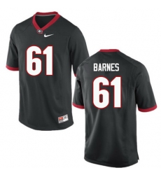 Men Georgia Bulldogs #61 Chris Barnes College Football Jerseys-Black