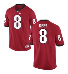 Men Georgia Bulldogs #8 Deangelo Gibbs College Football Jerseys-Red