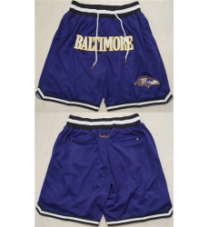 Men Baltimore Ravens Purple Shorts 1