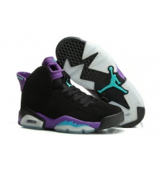 Air Jordan 6 Shoes 2014 Womens Black Purple