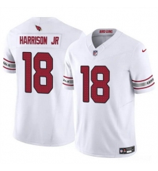 Men Arizona Cardinals 18 Marvin Harrison Jr White 2024 Draft F U S E  Vapor Untouchable Limited Stitched Football Jersey