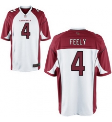 Men Nike Cardinals 4 Jay Feely White Game Jersey