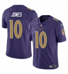Men Baltimore Ravens 10 Emory Jones Purple Vapor Limited Football Jersey