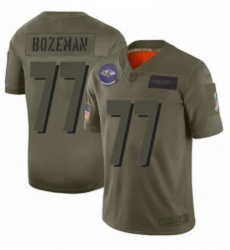 Womens Baltimore Ravens 77 Bradley Bozeman Limited Camo 2019 Salute to Service Football Jersey