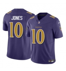 Youth Baltimore Ravens 10 Emory Jones Purple 2023 F U S E Vapor Limited Football Jersey