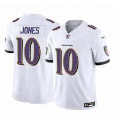 Youth Baltimore Ravens 10 Emory Jones White 2023 F U S E Vapor Limited Football Jersey