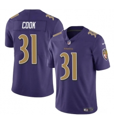 Youth Baltimore Ravens 31 Dalvin Cook Purple Stitched Jersey