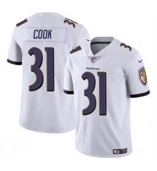 Youth Baltimore Ravens 31 Dalvin Cook White Stitched Jersey
