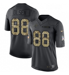 Mens Nike Carolina Panthers 88 Greg Olsen Limited Black 2016 Salute to Service NFL Jersey