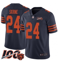 Men Chicago Bears 24 Buster Skrine Limited Navy Blue Rush Vapor Untouchable 100th Season Football Jersey