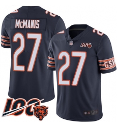 Men Chicago Bears 27 Sherrick McManis Navy Blue Team Color 100th Season Limited Football Jersey