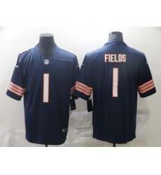 Men Nike Chicago Bears Justin Fields 1 Navy Vapor Limited Jersey