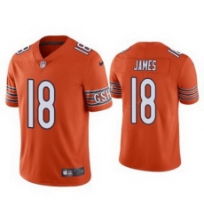 Men Orange Chicago Bears 18 Jesse James Vapor untouchable Limited Stitched Jersey