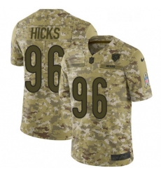 Mens Nike Chicago Bears 96 Akiem Hicks Limited Camo 2018 Salute to Service NFL Jersey