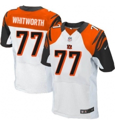 Nike Bengals #77 Andrew Whitworth White Mens Stitched NFL Elite Jersey