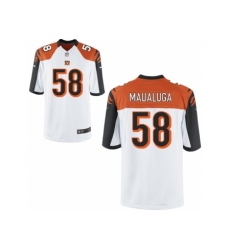 Nike Cincinnati Bengals 58 Rey Maualuga White Game NFL Jersey