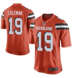 Nike Browns #19 Corey Coleman Orange Alternate Youth Stitched NFL New Elite Jersey