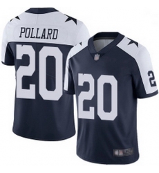 Men Dallas Cowboys 20 Tony Pollard Navy Blue Thanksgiving Stitched Vapor Untouchable Limited Jersey